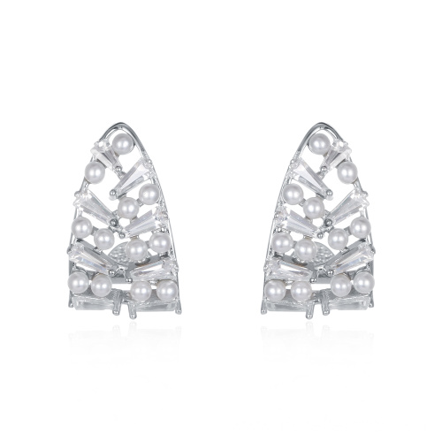 Genuine Pearl Silver Jewelry 925 Sterling Earings
